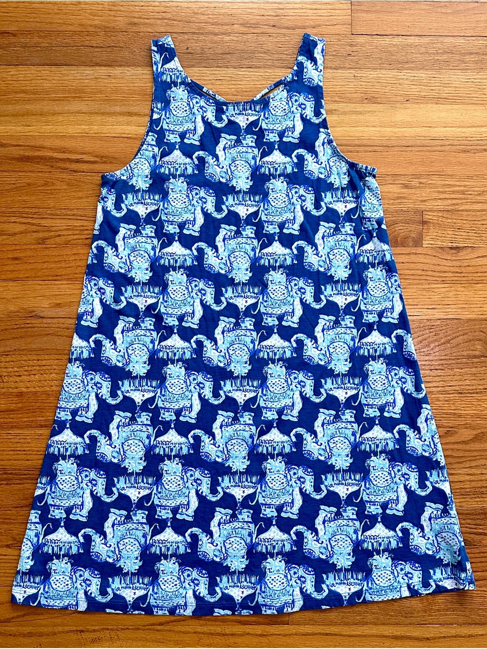 Lilly Pulitzer Medium Kristen swing tank dress  "Deep Indigo Joy Ride" PTP-17”